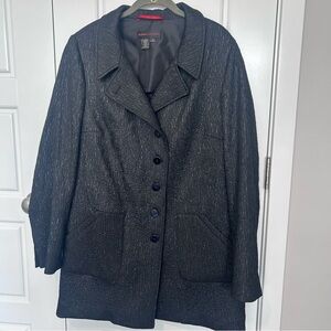 Nina Mclemore Textured Black Jacket XL